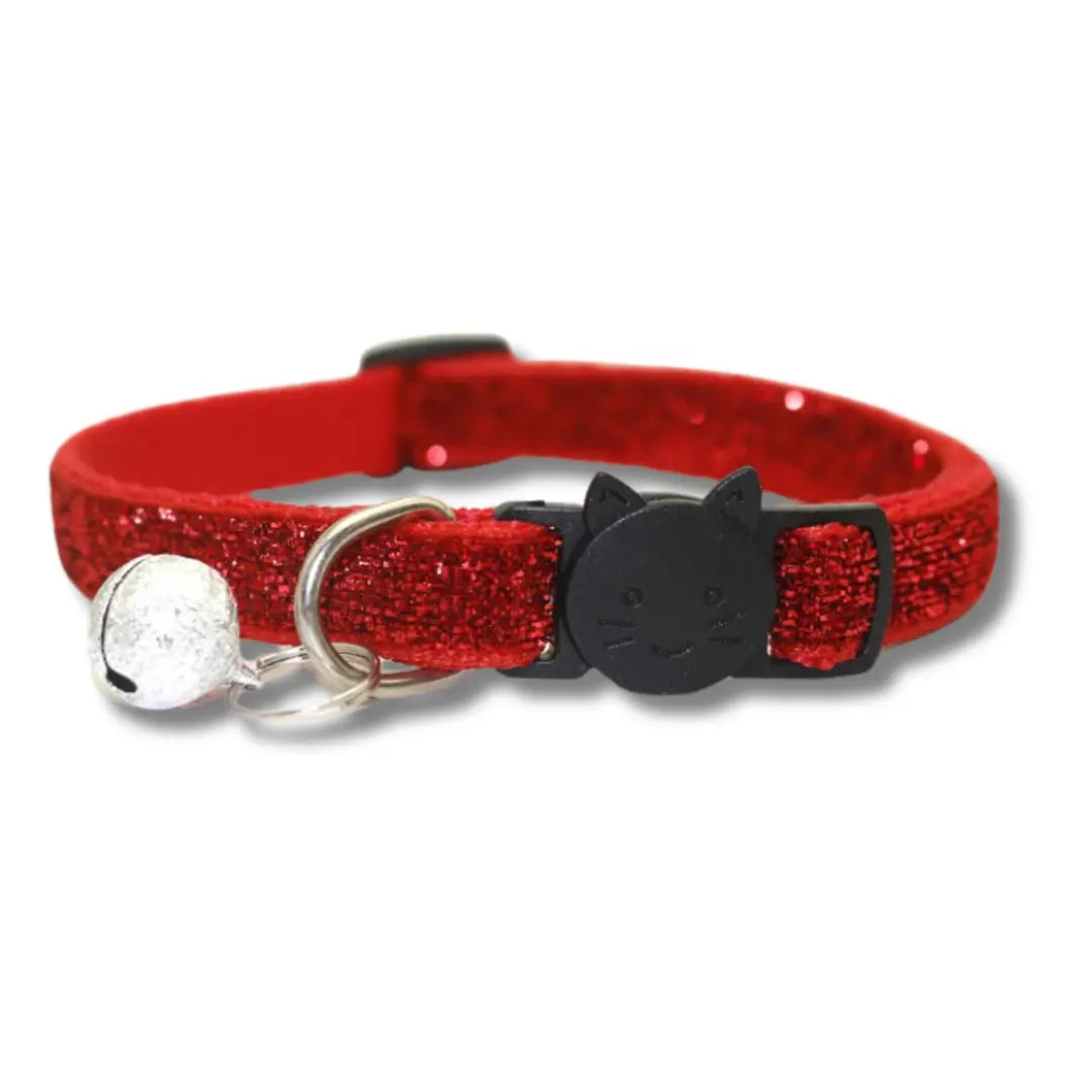 Collier Pour Chat Brillant - Rouge Harnais Chat