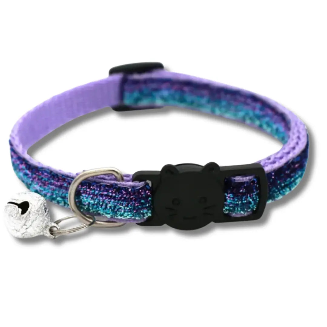 Collier Pour Chat Brillant - Violet/Bleu Harnais Chat