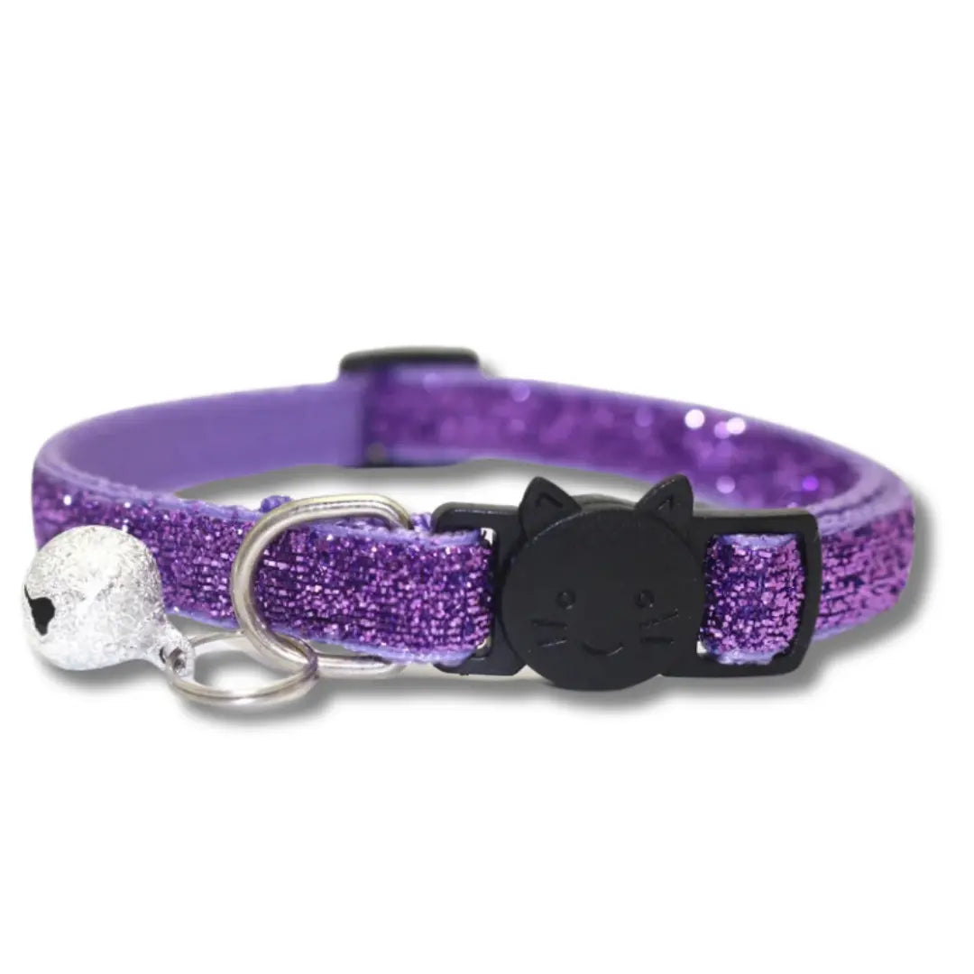 Collier Pour Chat Brillant - Violet Harnais Chat