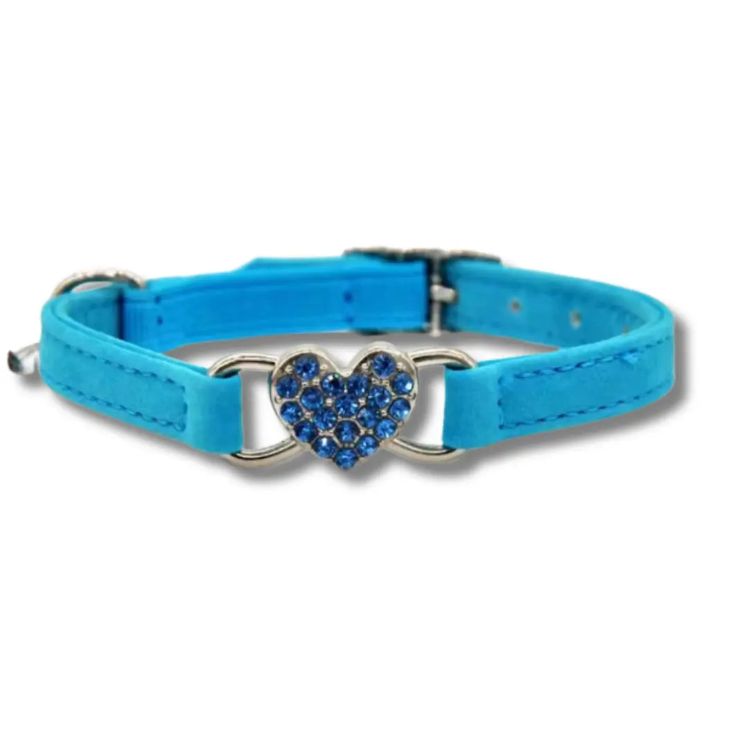 Collier Pour Chat Coeur - Bleu Harnais Chat