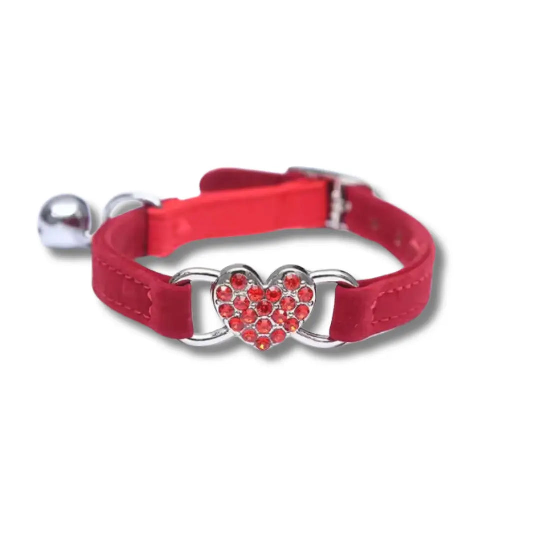 Collier Pour Chat Coeur - Rouge Harnais Chat