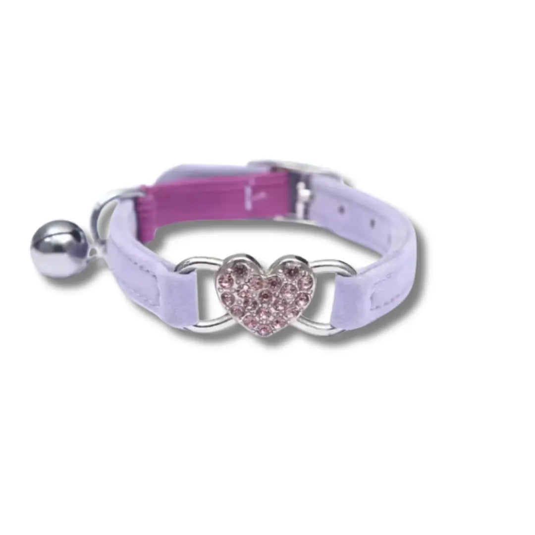 Collier Pour Chat Coeur - Violet Harnais Chat