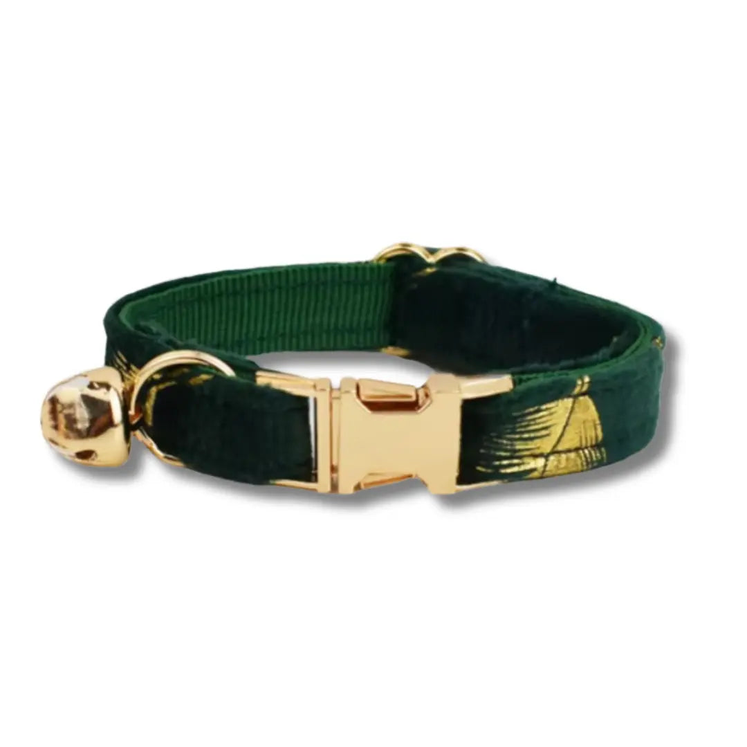 Collier Pour Chat Personnalisable - Vert & Jaune Harnais Chat