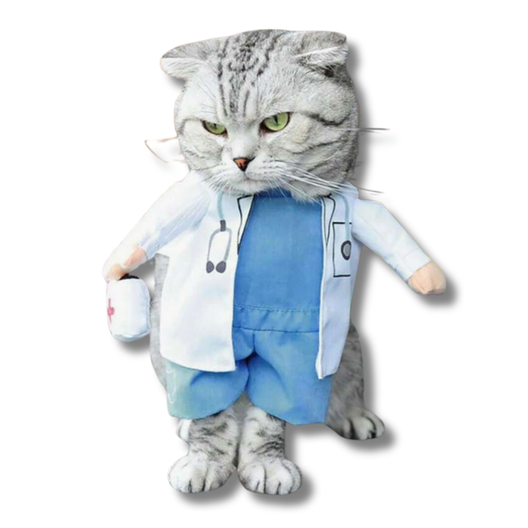 deguisement-de-chat-medecin-blanc